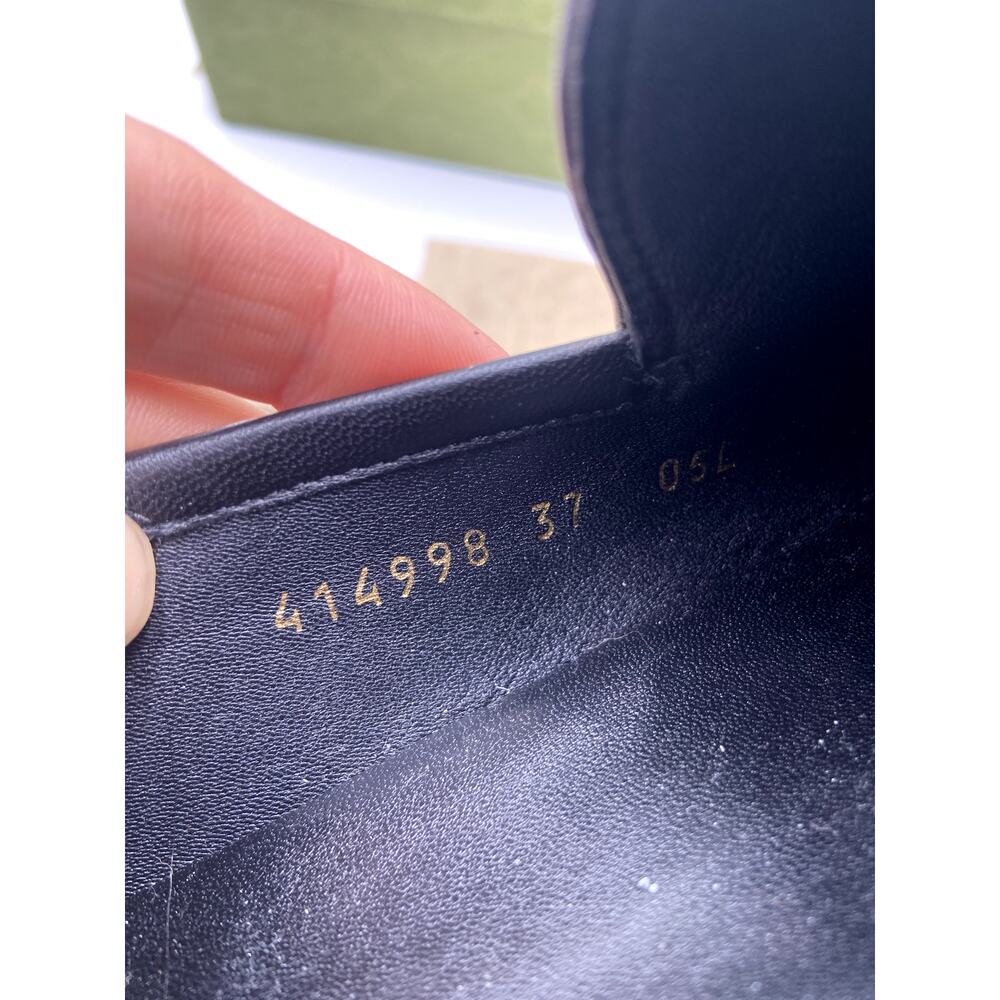 Gucci Jordaan Black Leather Loafers size 37 - Picture 10 of 14